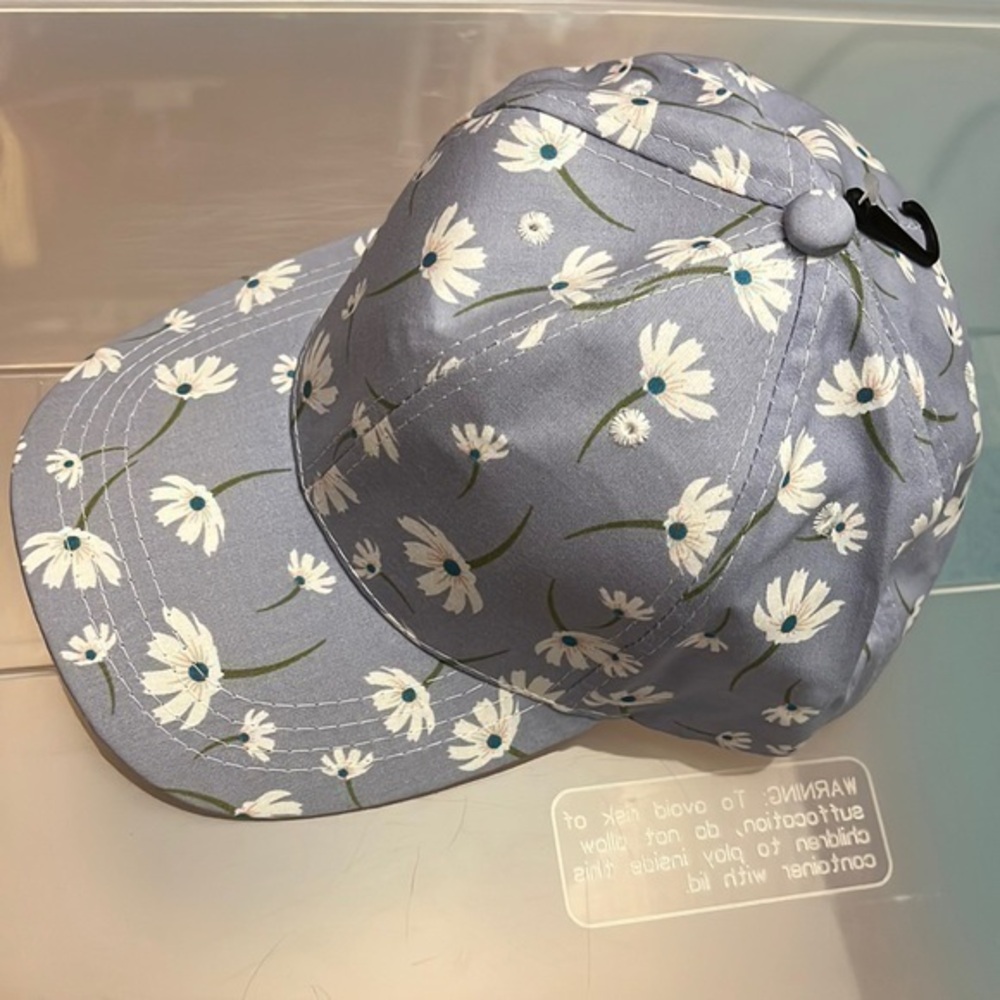 New Lulla Collection Floral Baseball Cap Hat light Purple Blue HD12